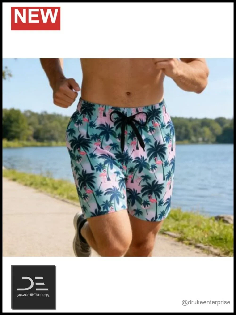Men's Swim Trunks with Compression Liner Quick Dry 5.5